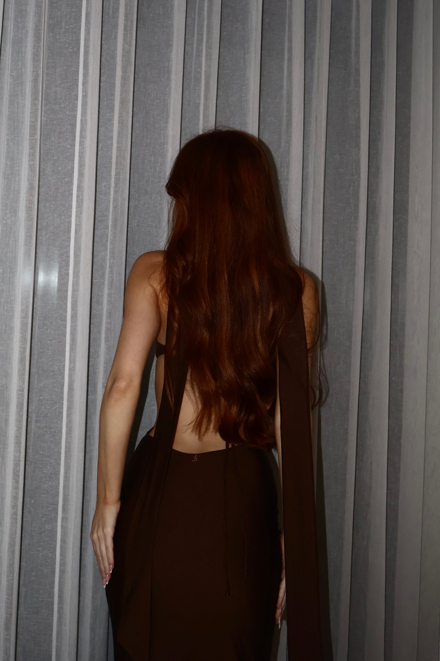 VICTORIA BROWN MAXI DRESS